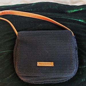 Frankie & Johnnie Black Woven Purse